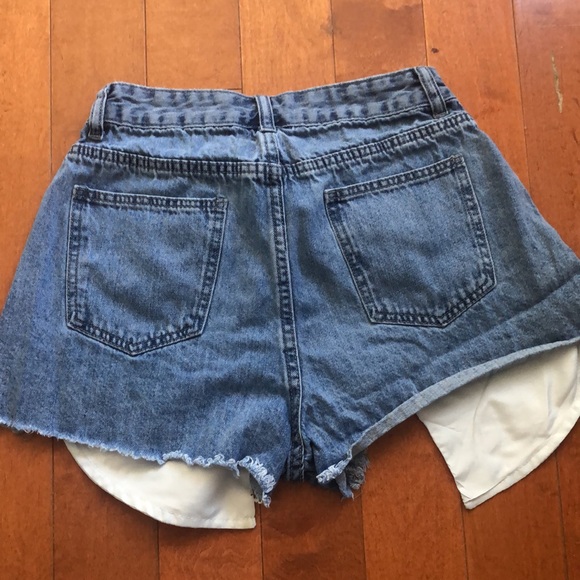 Ripped Denim Jean Shorts - Picture 2 of 4